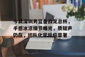 今晨深圳男篮备战足总杯，手感冰凉细节曝光，质疑声仍在，团队化学反应显著(羽毛球比赛中挑战鹰眼有什么规定)-Oubo Sports
